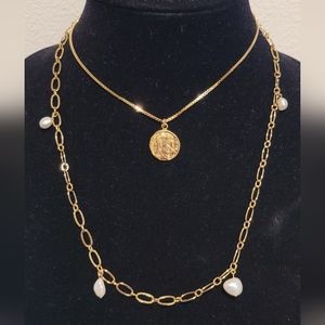 Lili Claspe double chain Necklace New